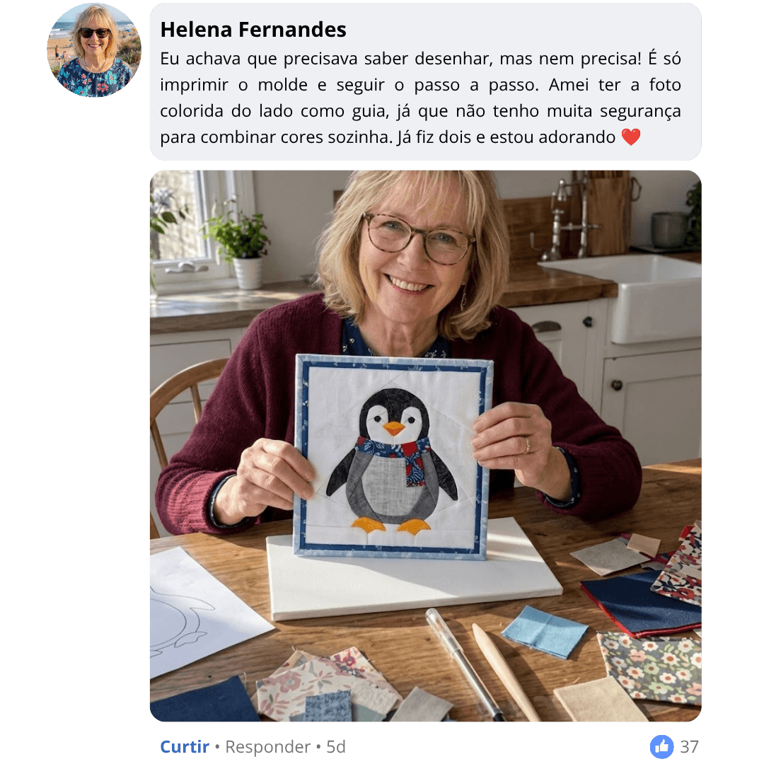 Publicação de Helena Fernandes sobre sua experiência com Kinusaiga, com foto do trabalho